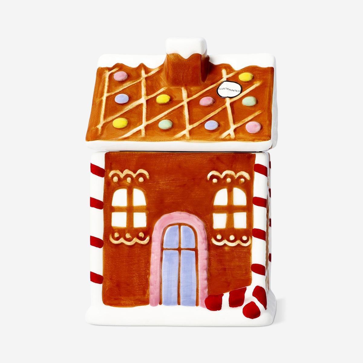 Brown Gingerbread House Storage Jar - 15 Cm