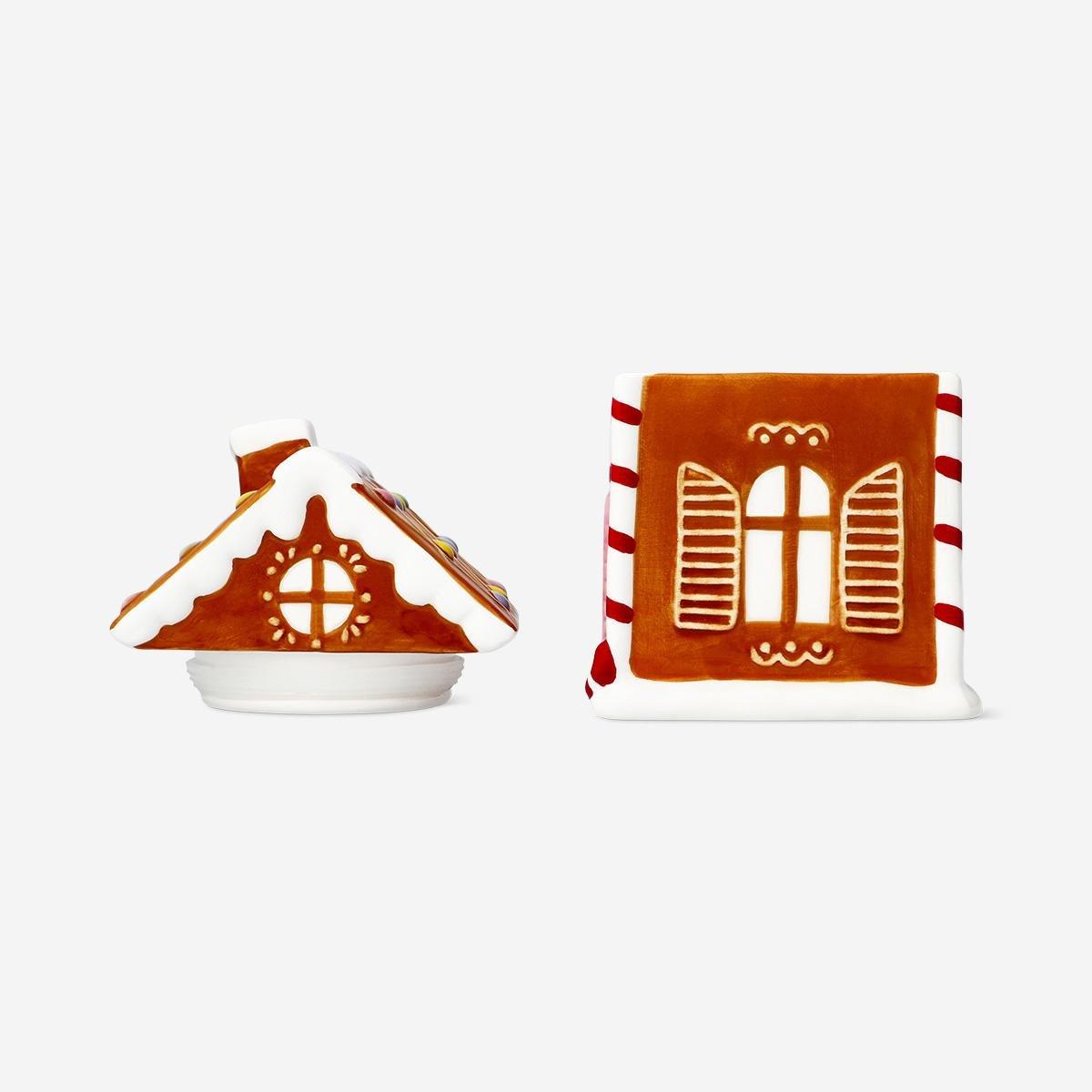Brown Gingerbread House Storage Jar - 15 Cm