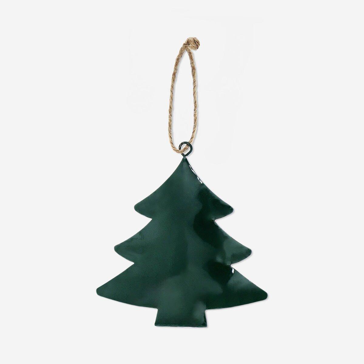 Green Metal Christmas Tree Ornament