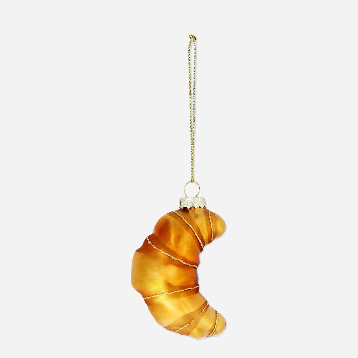 Orange Christmas Bauble - Croissant