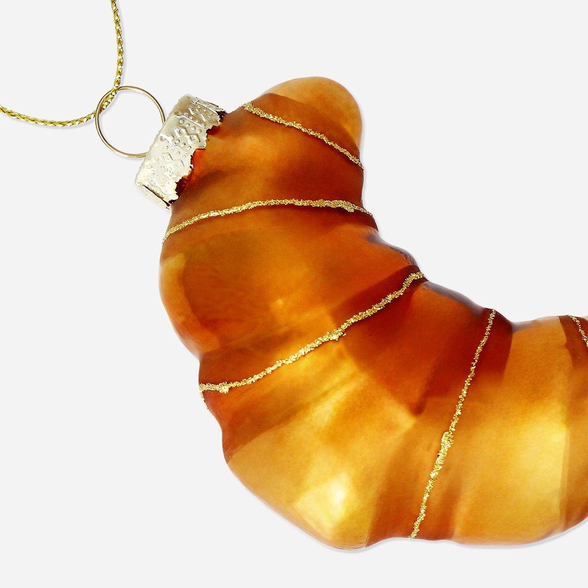 Orange Christmas Bauble - Croissant