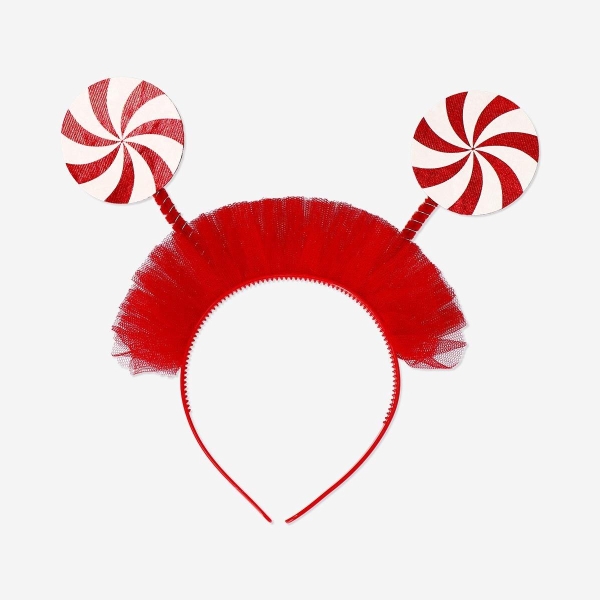 Red Candy Stripes Headband - For Adults
