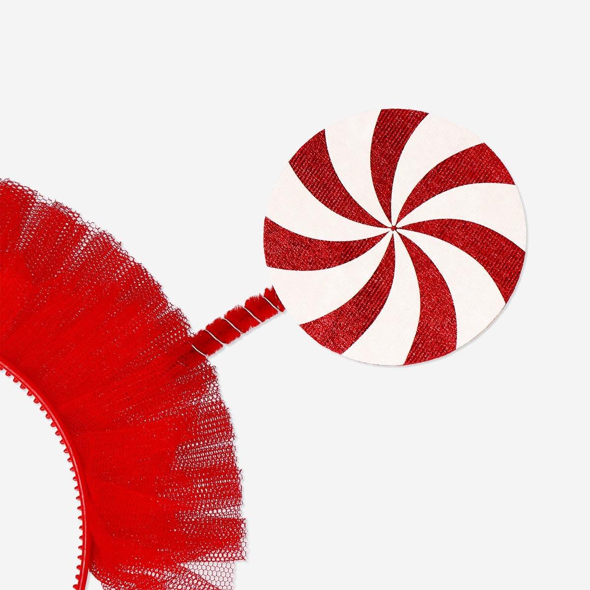 Red Candy Stripes Headband - For Adults