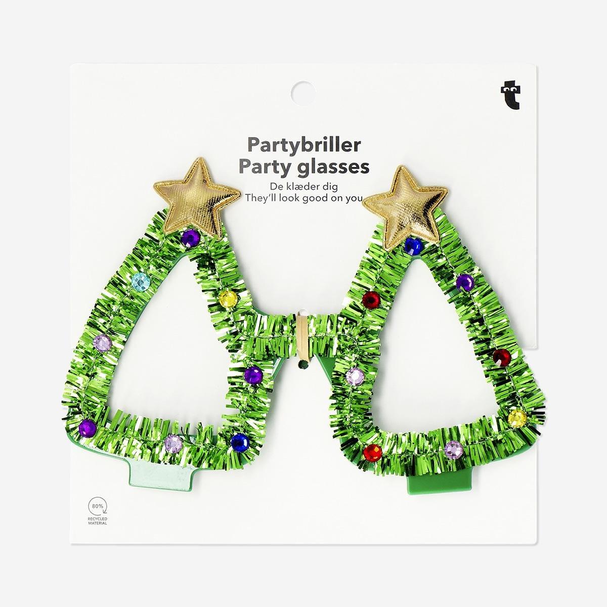 Multicolour Christmas Tree Party Glasses