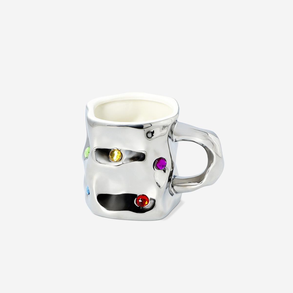 Silver Mug With Gemstones - 270 Ml