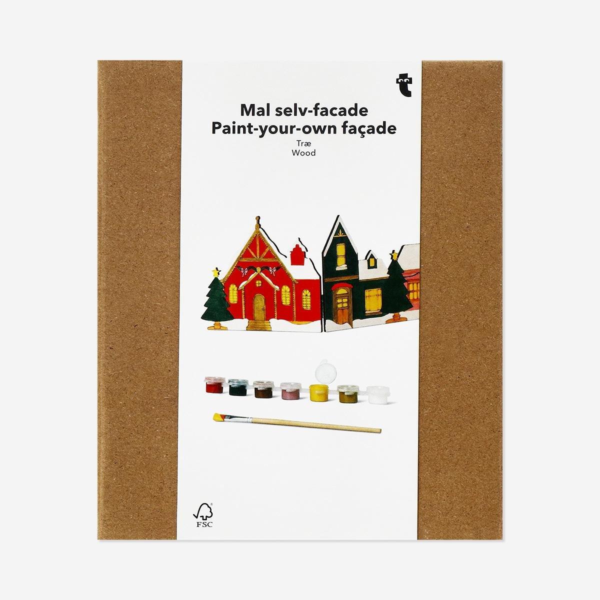 Multicolour Diy Folding Wood Christmas Houses