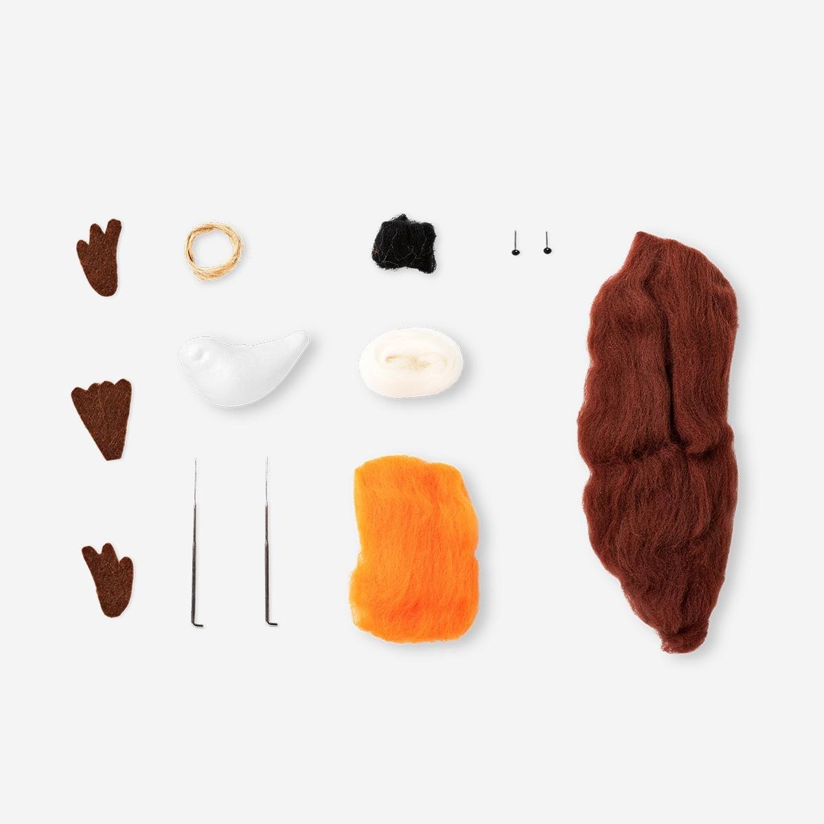 Multicolour Diy Bird Needle Felting Kit