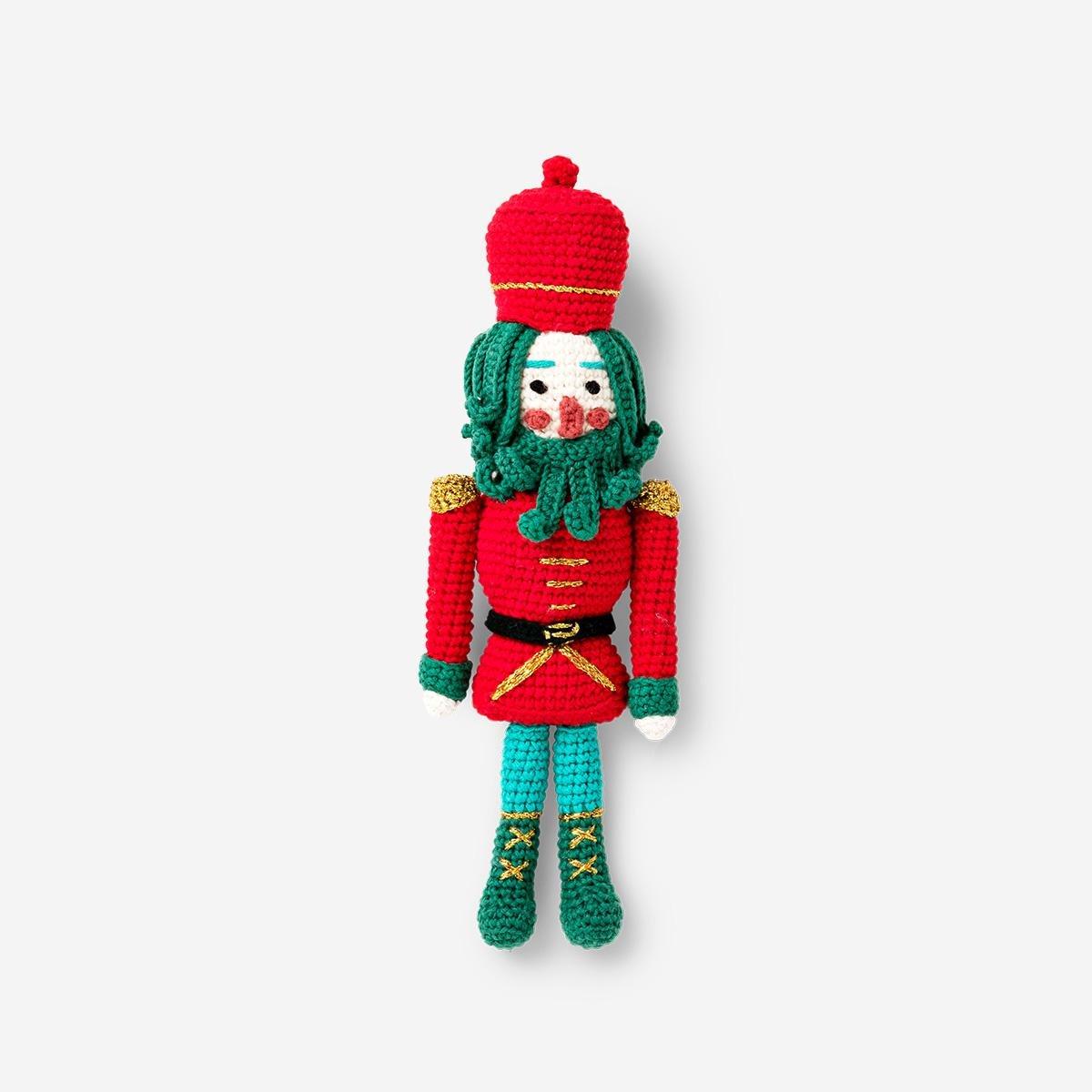 Multicolour Diy Crocheted Nutcracker