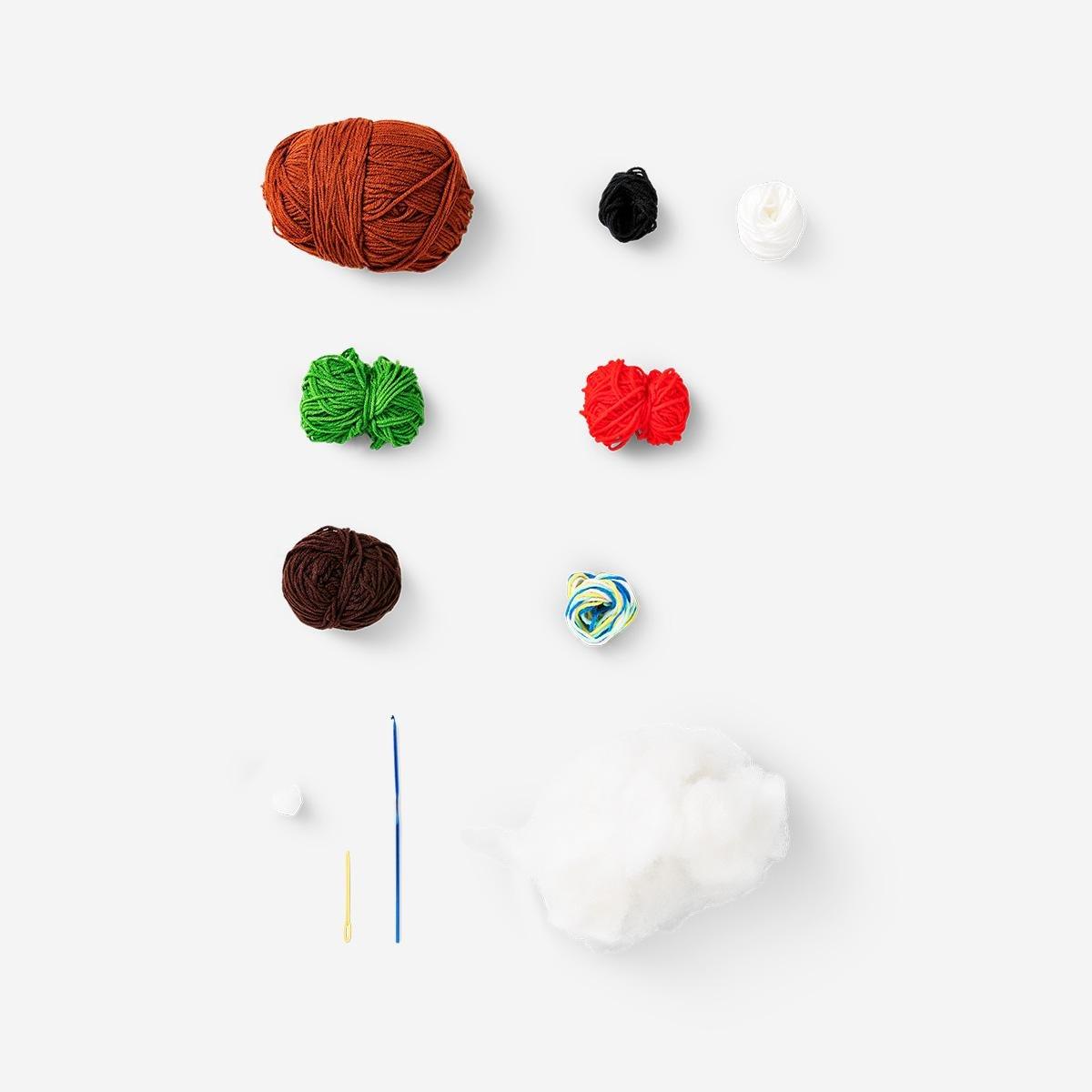 Multicolour Diy Crocheted Sausage Dog