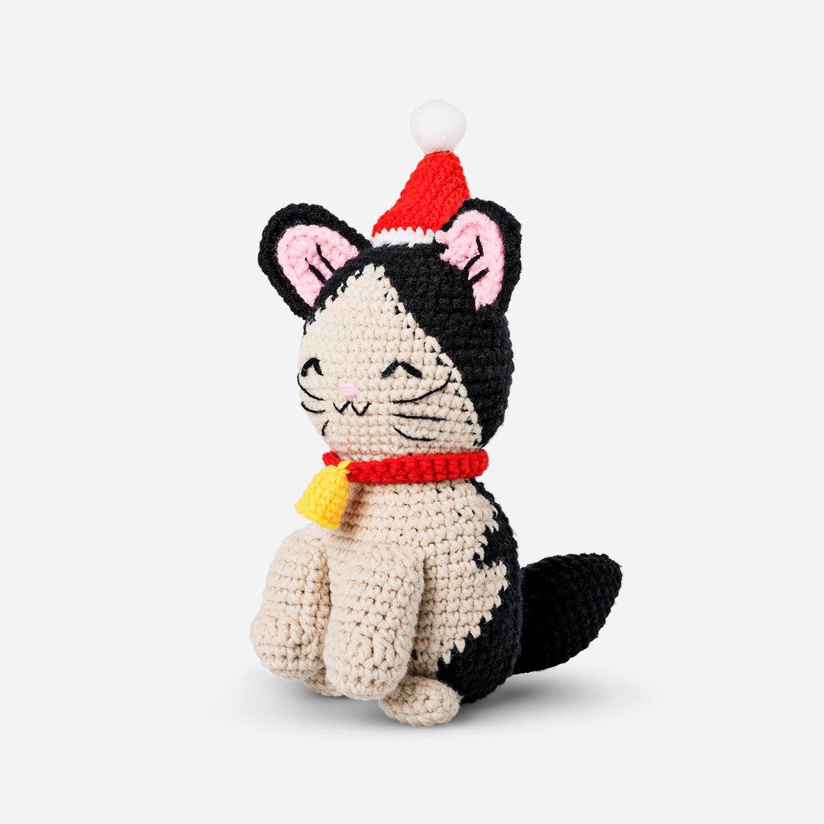 Multicolour Diy Crocheted Cat