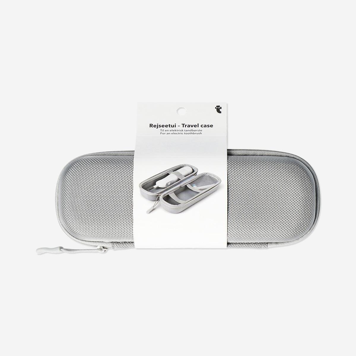 Grey Travel Case For Electric Toothbrush With Dividers