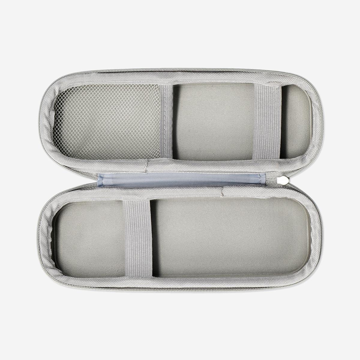 Grey Travel Case For Electric Toothbrush With Dividers