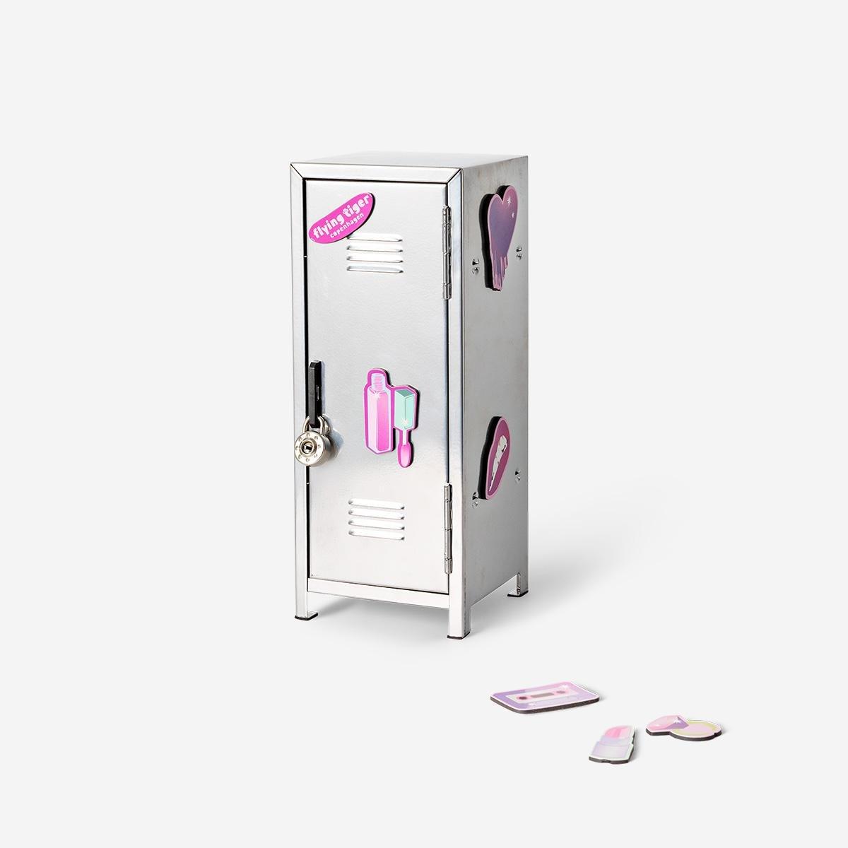 Silver Metal Locker With Magnets - 27 Cm