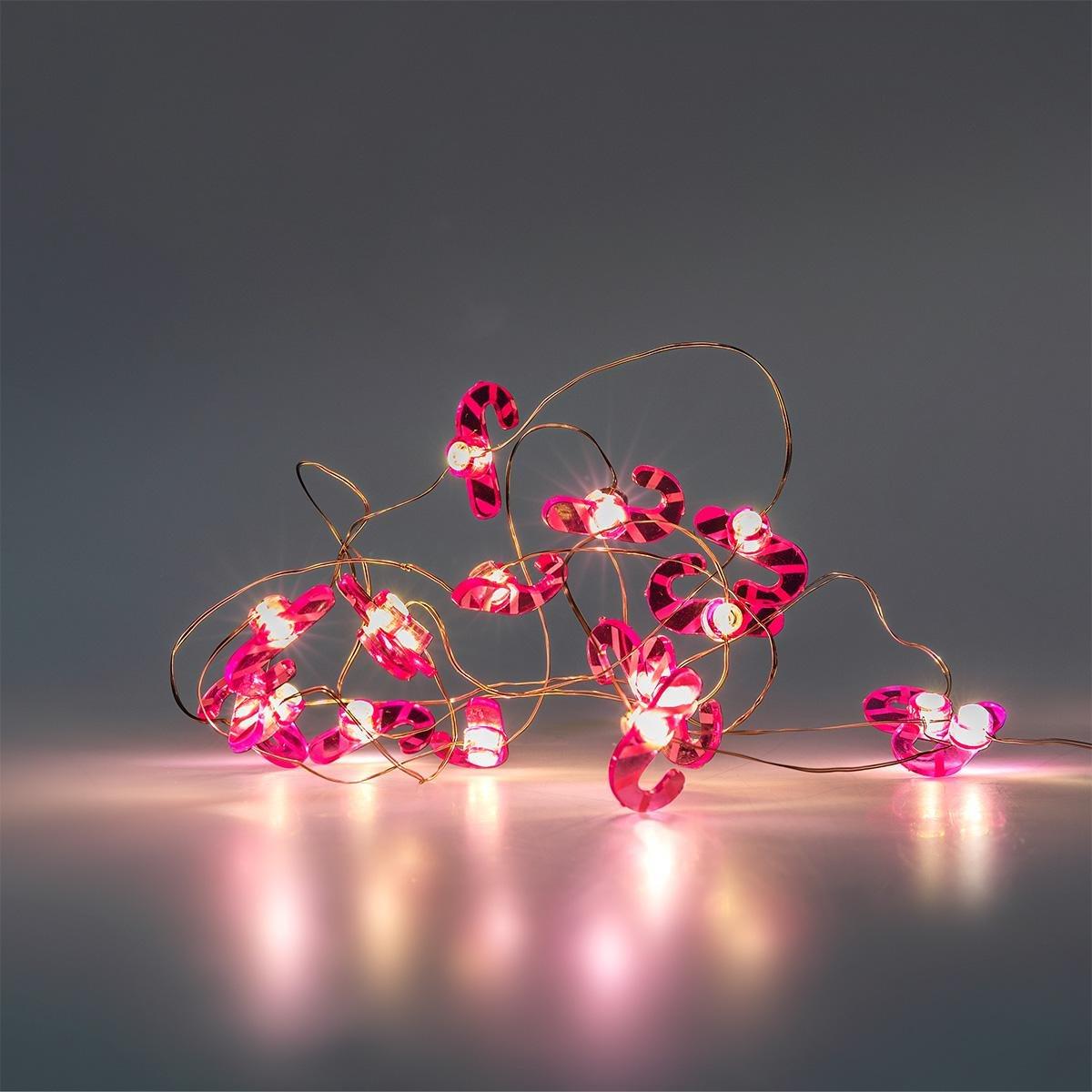 Red String Lights With Candy Canes