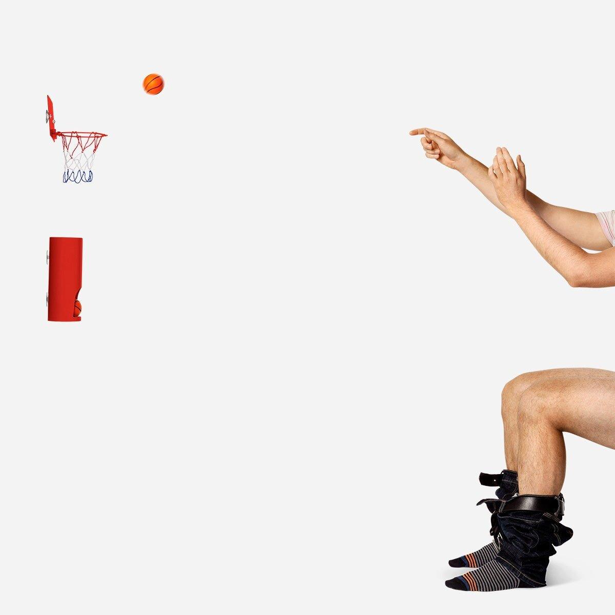 Multicolour Toilet Basketball Game