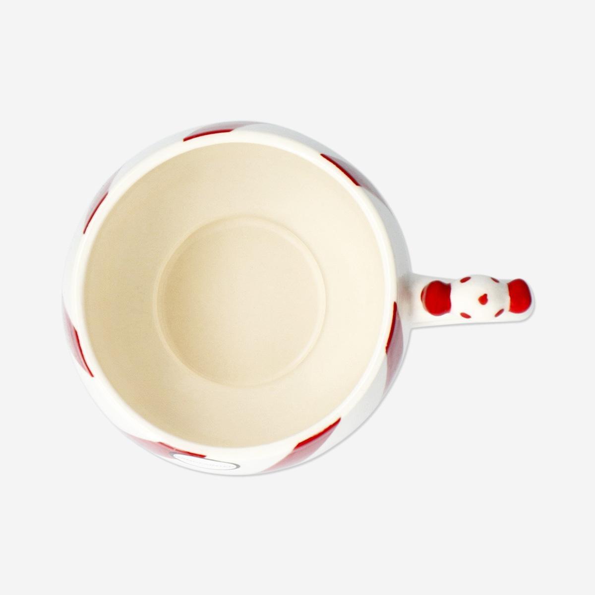 Red Striped Candy Cane Mug - 400 Ml