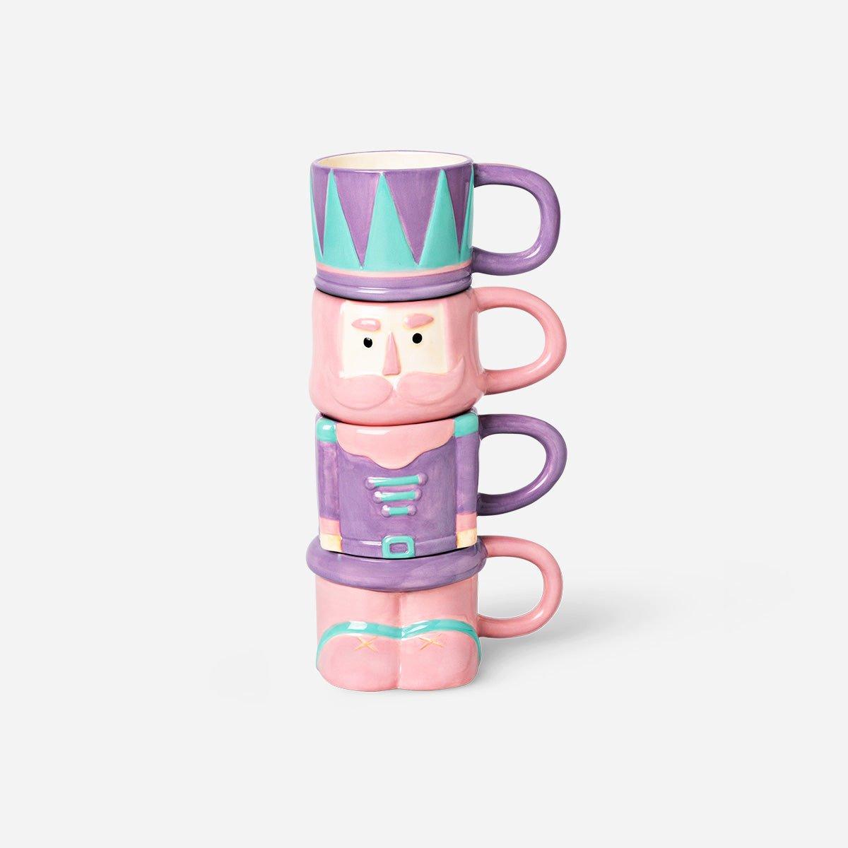 Multicolour Nutcracker Mugs - 4 Pcs