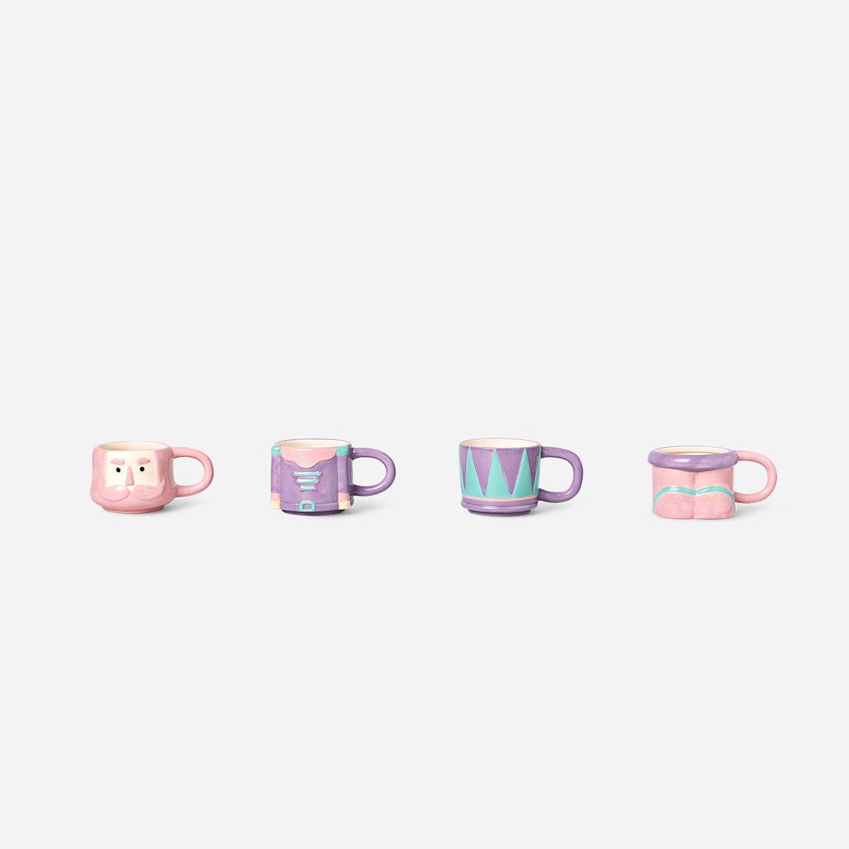 Multicolour Nutcracker Mugs - 4 Pcs