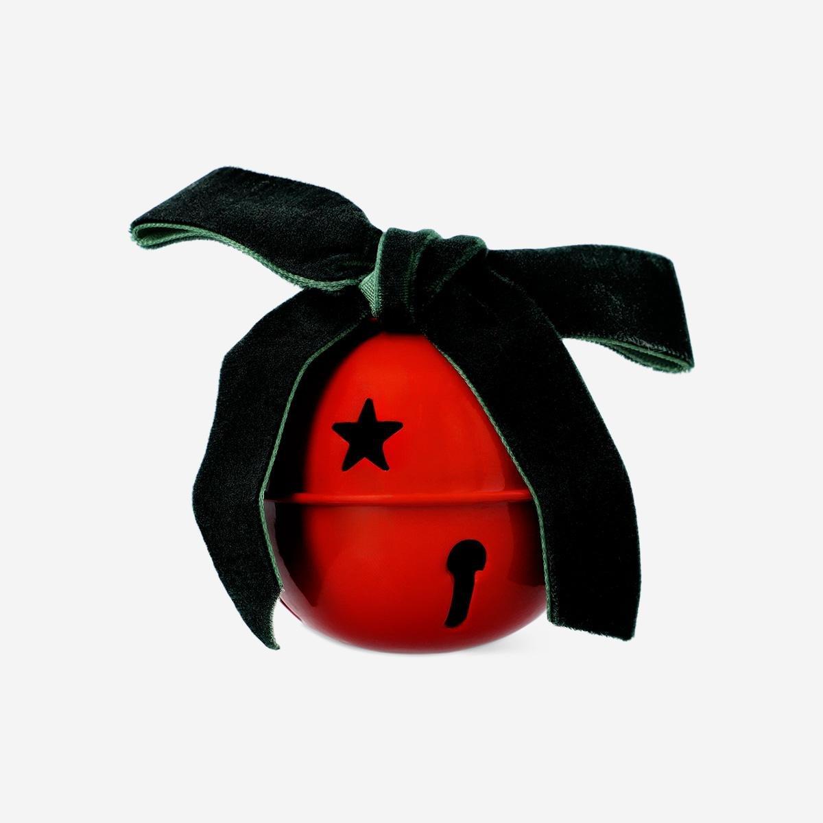 Red Small Bell With Bow - 6 Cm