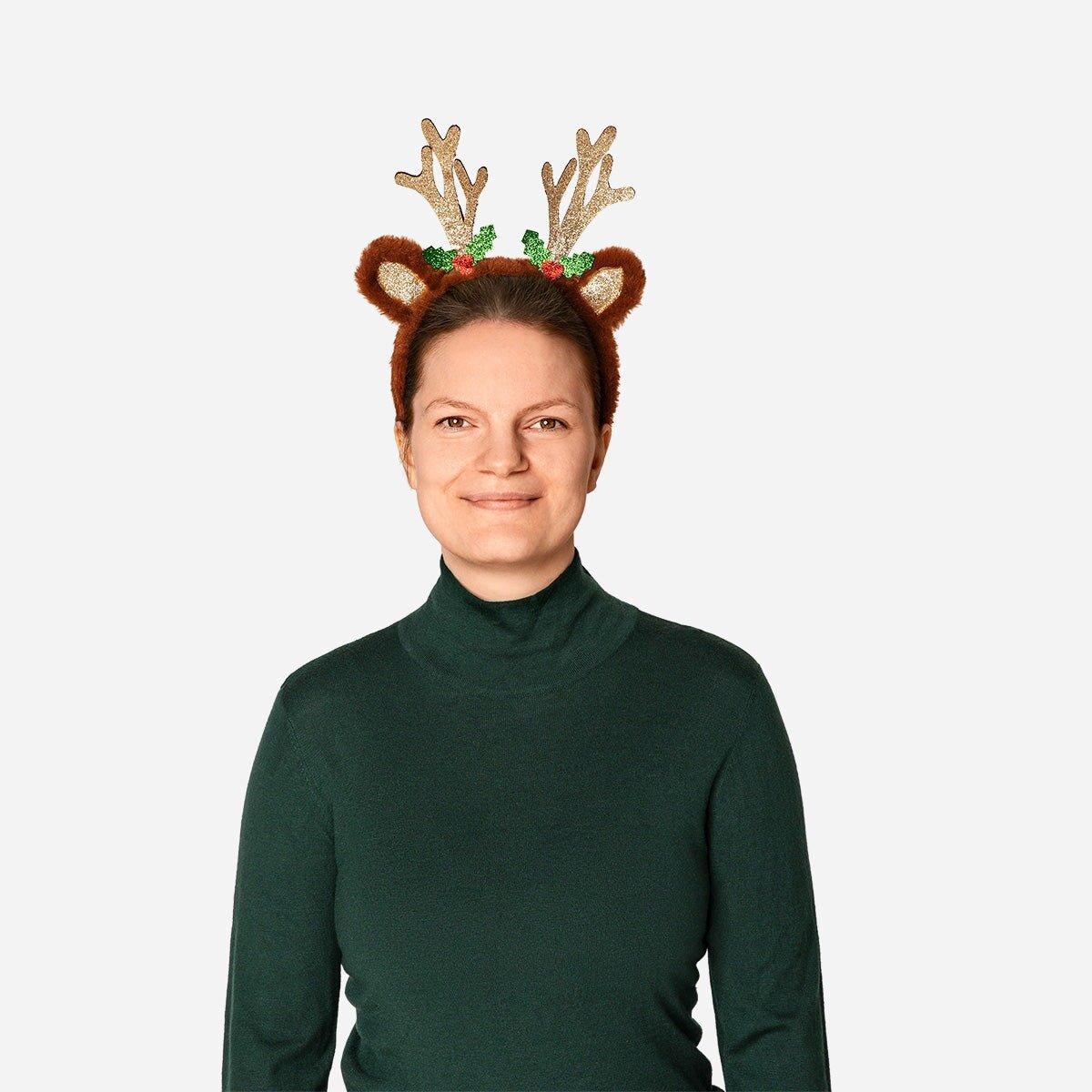 Multicolour Soft Reindeer Antlers Hairband - For Adults